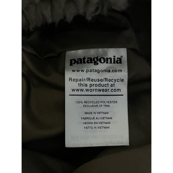 Patagonia Jacket Womens Small Brown Dusty Mesa Fleece Sherpa Parka Coat Hooded - Picture 7 of 9